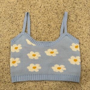 Flower Knit Tank Top